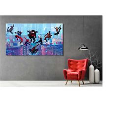 spider-man across the spider-verse wall art /canvas/ spider-man across the spider-verse poster / spiderman wall hangin
