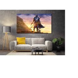 mandalorian poster,mandalorian canvas wall art , mandalorian print decor for home decor office decoration , poster or ca