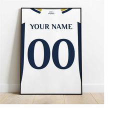 personalised real madrid inspired shirt poster