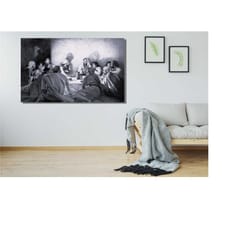 last supper canvas wall art , the last supper painting , poster,art print, christian wall art,jesus picture framed canva