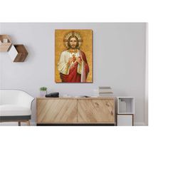 jesus christ canvas wall art,jesus christ wall art,jesus christ poster,christian wall decor,christian gifts,church wall