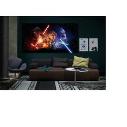 starwars canvas ready to hang wall art,print , luke skywalker poster,yoda poster ,starwars poster, darth vader poster,