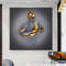 Bronze and silver gratitude, prayer, meditation canvas painting, 3d effect silver glitter embroidered wall decor,.jpg