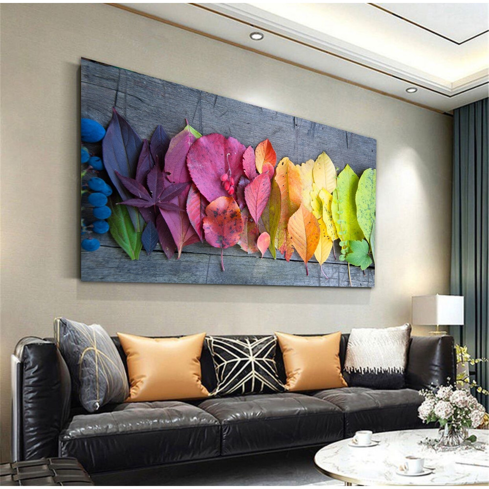 Colorful leaves canvas print, floral room decor, mother's day gift, .bestselling model, artistic leaves canvas print.jpg
