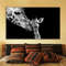 giraffe baby canvas, mother and baby giraffe painting, black and white giraffe wall art, baby giraffe canvas print.jpg