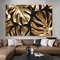 golden leaves canvas painting , floral wall decor , golden leaves canvas print.jpg