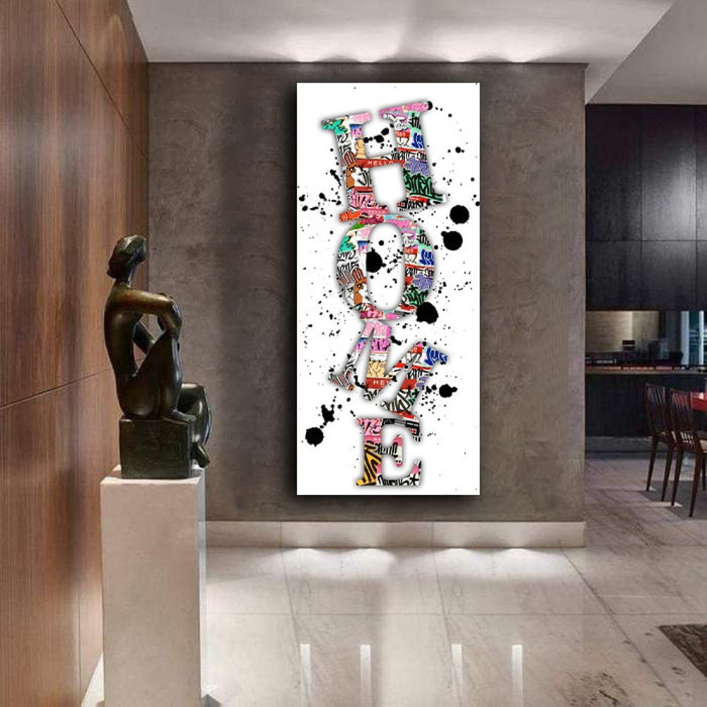 HOME written canvas painting, home graffiti art, home writing art, graffiti writing wall art, home written graffiti wall art.jpg