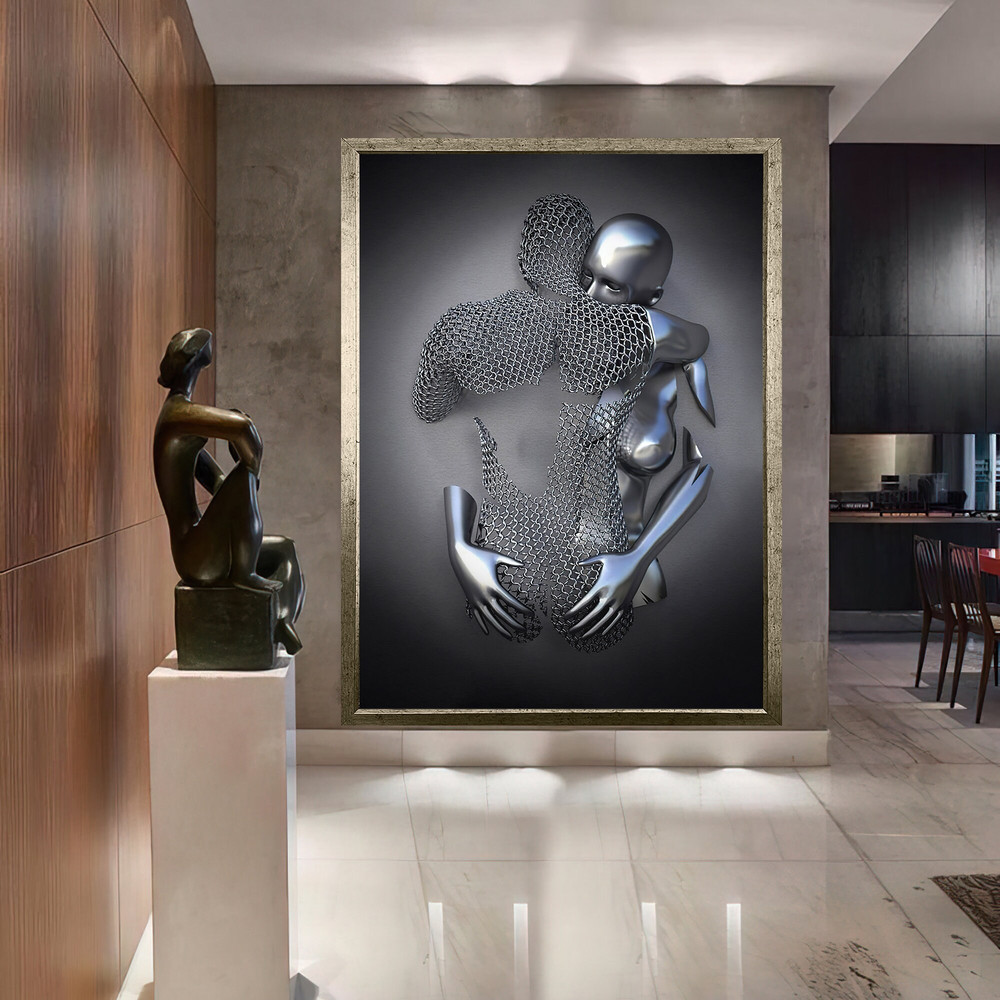 hug back, framed canvas painting, glitter textured canvas print, love gift, bedroom decor.jpg