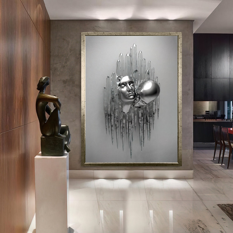 kissing , framed and glitter textured canvas print , love couples home decor , framed valentine gift , bedroom design.jpg