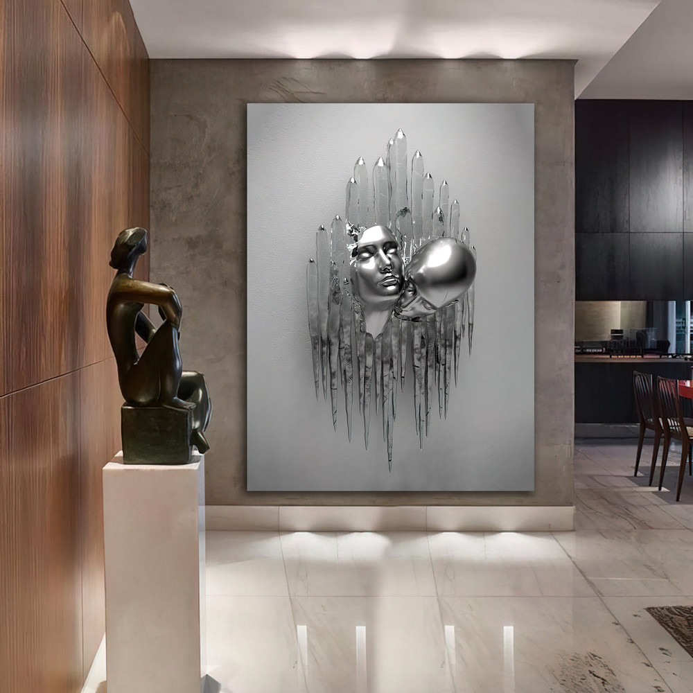 Kissing couples glitter embroidered love couples canvas painting with 3d effect , bedroom canvas painting with 3d effect 1.jpg