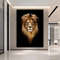 Lion canvas painting,lion head wall decor,brown lion painting,animal wall decor.jpg
