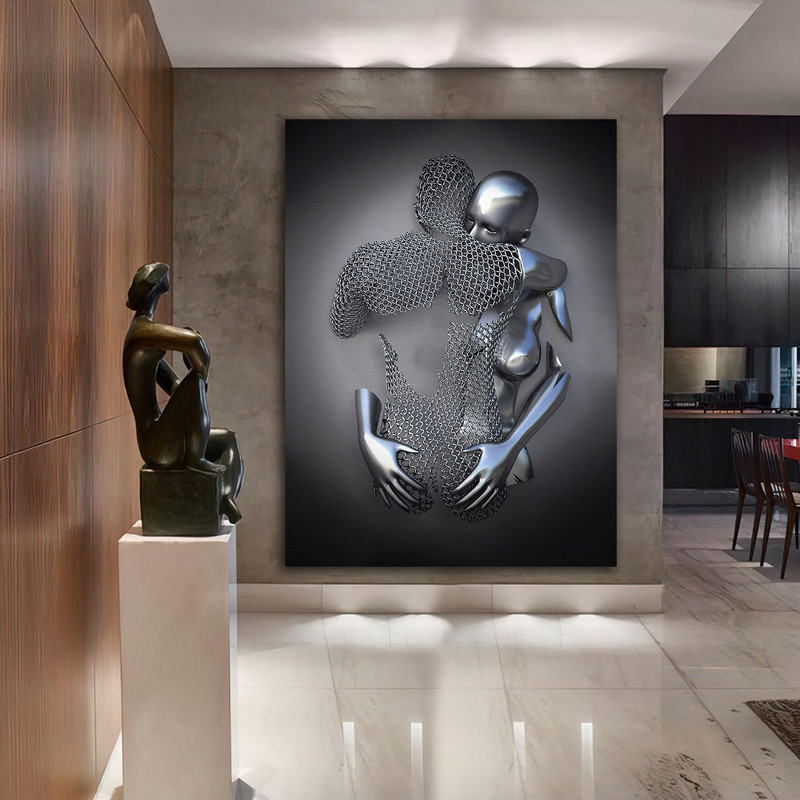 Love couples canvas painting, bedroom sexy model canvas painting, love couples wall decor 2.jpg