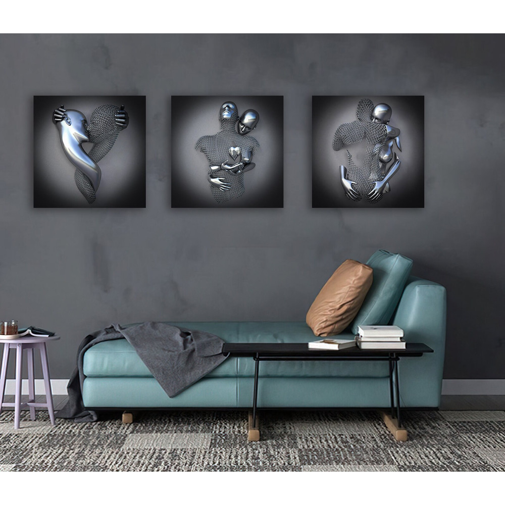 Love set, canvas print 3d effect canvas painting, heart wall decor, kissing print canvas, hug canvas painting, love wall decor.jpg