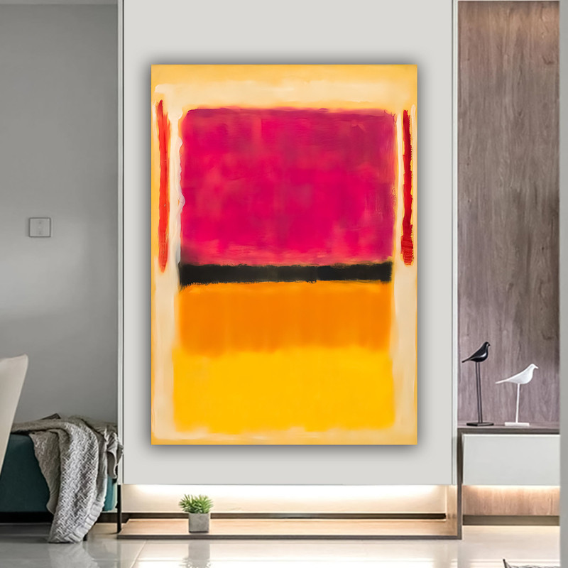 Mark Rothko mix Canvas Art Reproduction, Rothko wall art, Abstract Canvas Wall Art, red and yellow Abstract Painting, Minimalism art.jpg