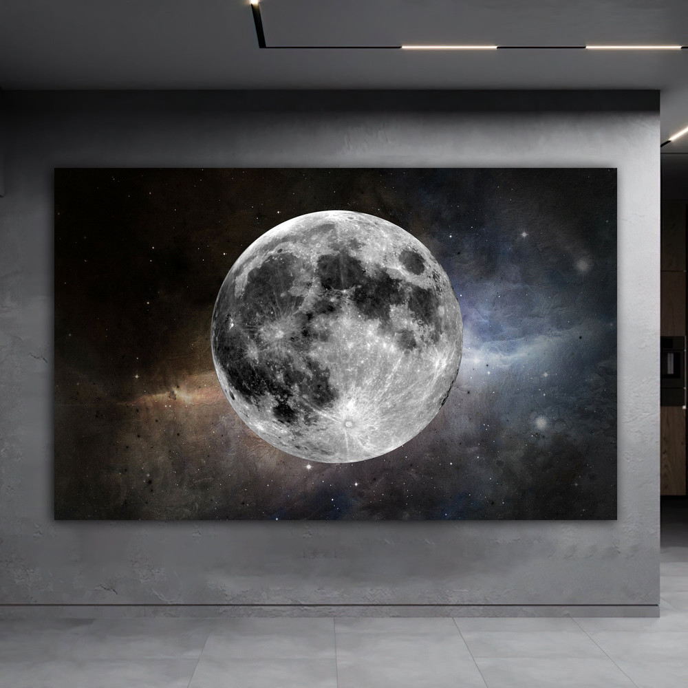 Moon Phases Canvas, Lunar Eclipse Canvas Art, Moon Phases Decor, Moon Canvas, Lunar Eclipse Style Canvas, Space Canvas.jpg