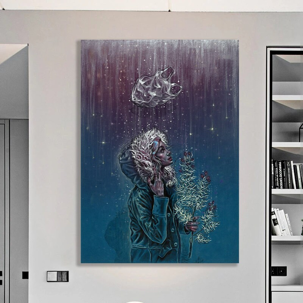 mysterious woman canvas painting , colorful woman canvas print , famous fashion woman wall decor 1.jpg