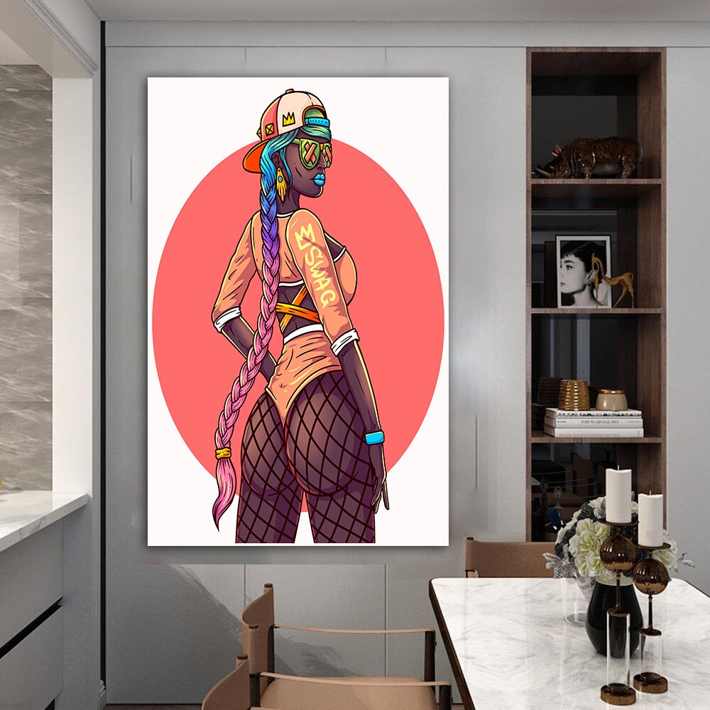 Pop Art Wall Art, Comic Pop Art, Woman , Omg Shock Comic Style, Canvas Print Decor, Woman Wall Art, Lip Wall Decor, POP ART Print, Canvas 1.jpg