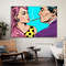 Pop Art Wall Art, Comic Pop Art, Woman , Omg Shock Comic Style, Canvas Print Decor, Woman Wall Art, Lip Wall Decor, POP ART Print, Canvas 5.jpg