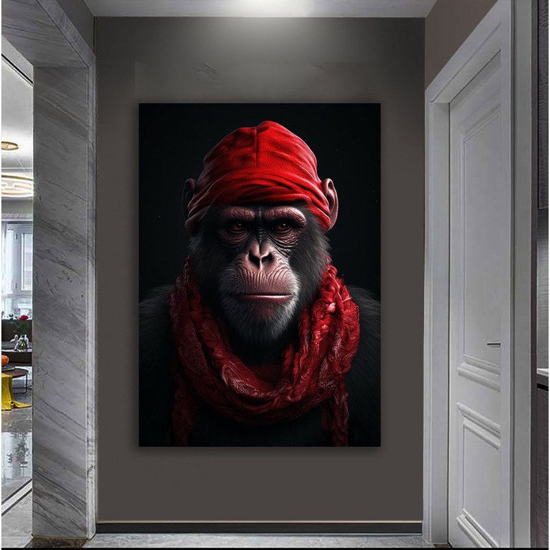 Red monkey wall art.jpg