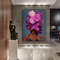 rose head woman canvas print, woman with flower head canvas painting, woman with feather head wall decor, woman with flower canvas art 2.jpg