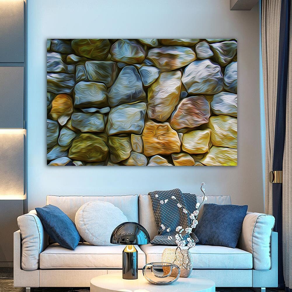 stone pattern canvas, colored stones canvas painting, stone decor, wall canvas painting, wall canvas print.jpg
