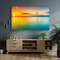 Sunset canvas, sea and sun canvas print, seaside canvas painting, evening sun landscape painting 1.jpg