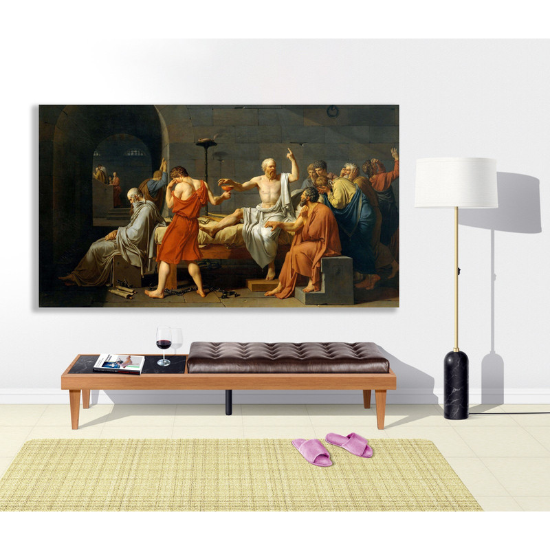 The Death of Socrates canvas painting(French La Mort de Socrate), Jacques-Louis David 1787 canvas print, Socrates canvas print.jpg