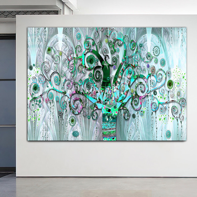 Tree of Life Stoclet Frieze canvas print, Gustav Klimt tree of life wall decor, artistic tree wall decor.jpg