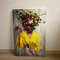 woman with flower head canvas painting, flower woman canvas print, woman wall art, colorful flower body canvas print, women canvas painting.jpg