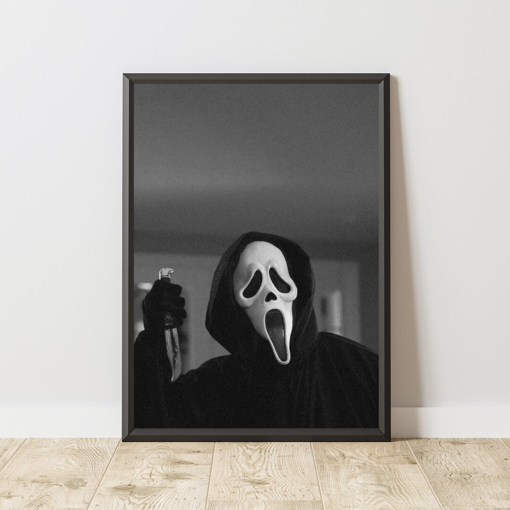 Scream Poster, Scream Print, Scream Wall Art, Classic Horror Movie Poster, Cinema Wall Art, Famous Movie Poster, Iconic Movie Poster.jpg