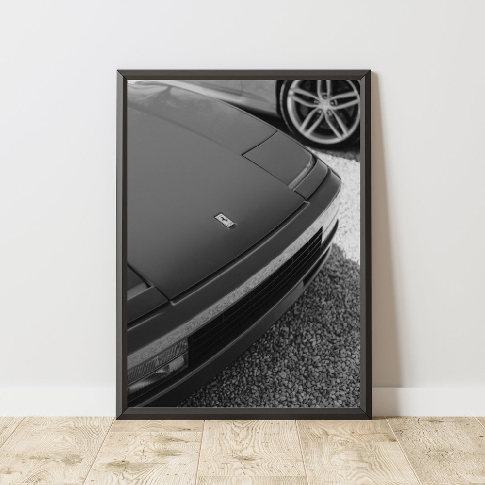 Vintage Ferrari Poster, Vintage Ferrari Print, Vintage Ferrari Wall Art, Black and White Poster, Ferrari Poster, Ferrari Testarossa Poster.jpg