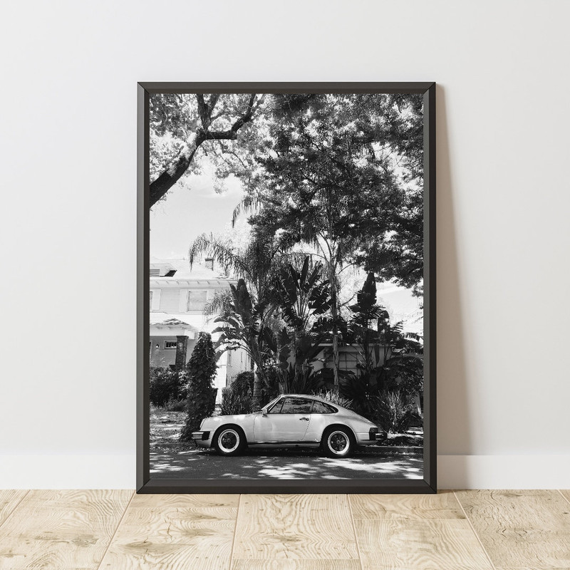 Vintage Porsche Poster, Vintage Porsche Print, Vintage Porsche Wall Art, Black and White Poster, Black and White Print, Vintage Poster 1.jpg