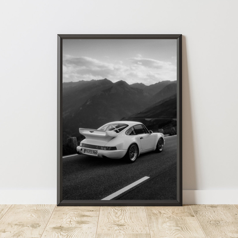 Vintage Porsche Poster, Vintage Porsche Print, Vintage Porsche Wall Art, Black and White Poster, Black and White Print, Vintage Poster 12.jpg