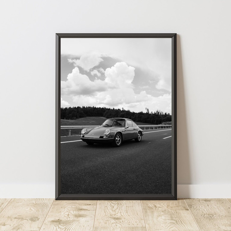 Vintage Porsche Poster, Vintage Porsche Print, Vintage Porsche Wall Art, Black and White Poster, Black and White Print, Vintage Poster 17.jpg