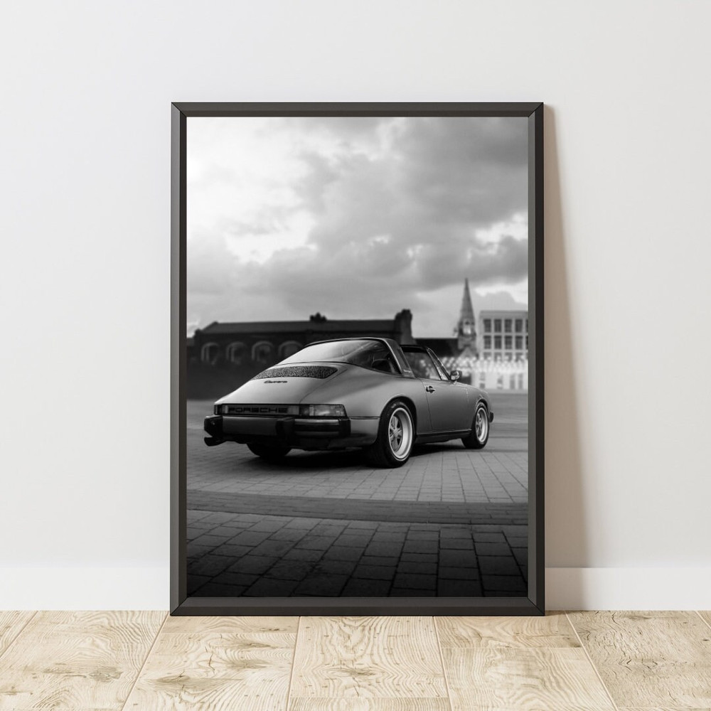 Vintage Porsche Poster, Vintage Porsche Print, Vintage Porsche Wall Art, Black and White Poster, Black and White Print, Vintage Poster 8.jpg