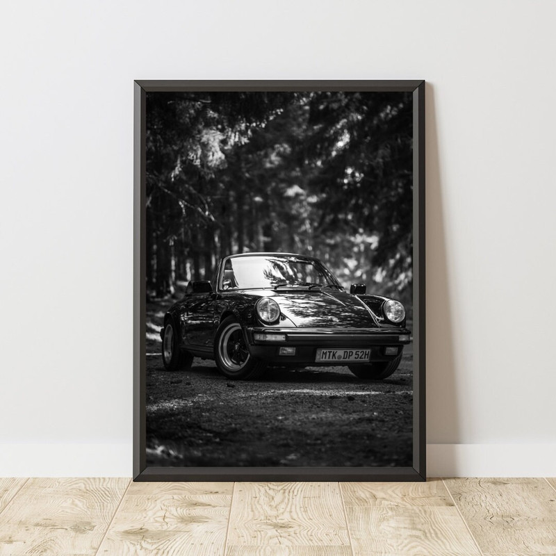 Vintage Porsche Poster, Vintage Porsche Print, Vintage Porsche Wall Art, Black and White Poster, Black and White Print, Vintage Poster 9.jpg