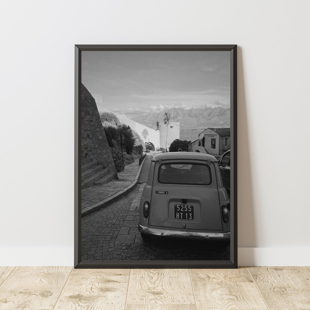 Vintage Renault 4 Poster, Vintage Renault 4 Print, Vintage Renault 4 Wall Art, Old Renault 4 Poster, Vintage Car Poster, Retro Car Poster.jpg