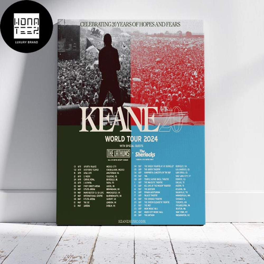 Keane 20 World Tour 2024 Celebrating 20 Years Of Hopes And Fears Fan Gifts Home Decor Poster Canvas.jpg