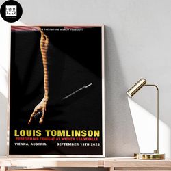 louis tomlinson wiener stadthalle vienna austria september 13th 2023 his arm fan gifts home decor poster canvas