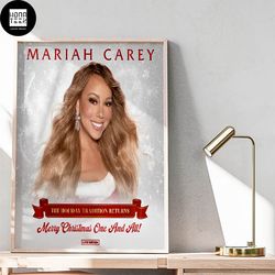 mariah carey merry christmas one and all the holiday tradition returns 2023 christmas coming fan gifts home decor poster