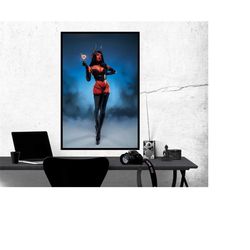 devil girl poster, room decor, home decor, art poster for gift
