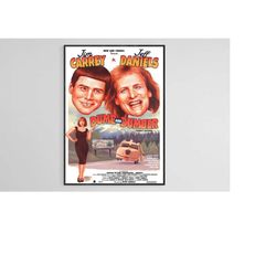 dumb and dumber poster, dumb and dumber art, movie poster, vintage poster, home decor, wall decor, digital poster, famou