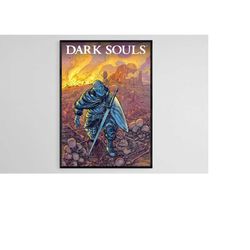 dark souls poster, dark souls print, digital poster, game poster, home decor, wall decor, famous poster, rpg game poster