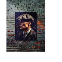 thomas shelby, peaky blinders, movies & tv series metal poster, modern metal wall art, home decor, metal printing wall h
