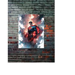 superman, dc comics, movies & tv series metal poster, modern metal wall art, home decor, metal printing wall hangings, a
