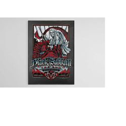 black sabbath poster, black sabbath print, music poster, home decor, wall decor, famous poster, vintage poster, digital
