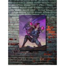 kaisa, league of legends, gaming poster, wall art painting, metal poster, modern metal wall art, home decor, wall hangin