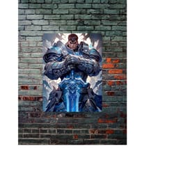 garen, league of legends, gaming poster, wall art painting, metal poster, modern metal wall art, home decor, wall hangin