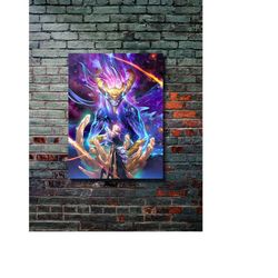 aurelion sol, league of legends, gaming poster, wall art painting, metal poster, modern metal wall art, home decor, wall