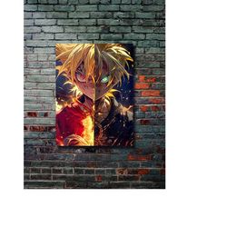 nanatsu tazai - the seven deadly sins - anime & manga design metal poster, modern metal wall art, home decor, metal prin